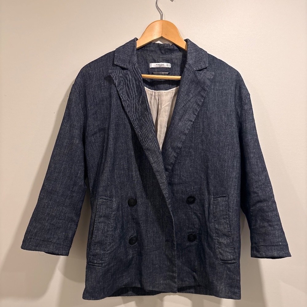 MANGO double breasted blazer XS